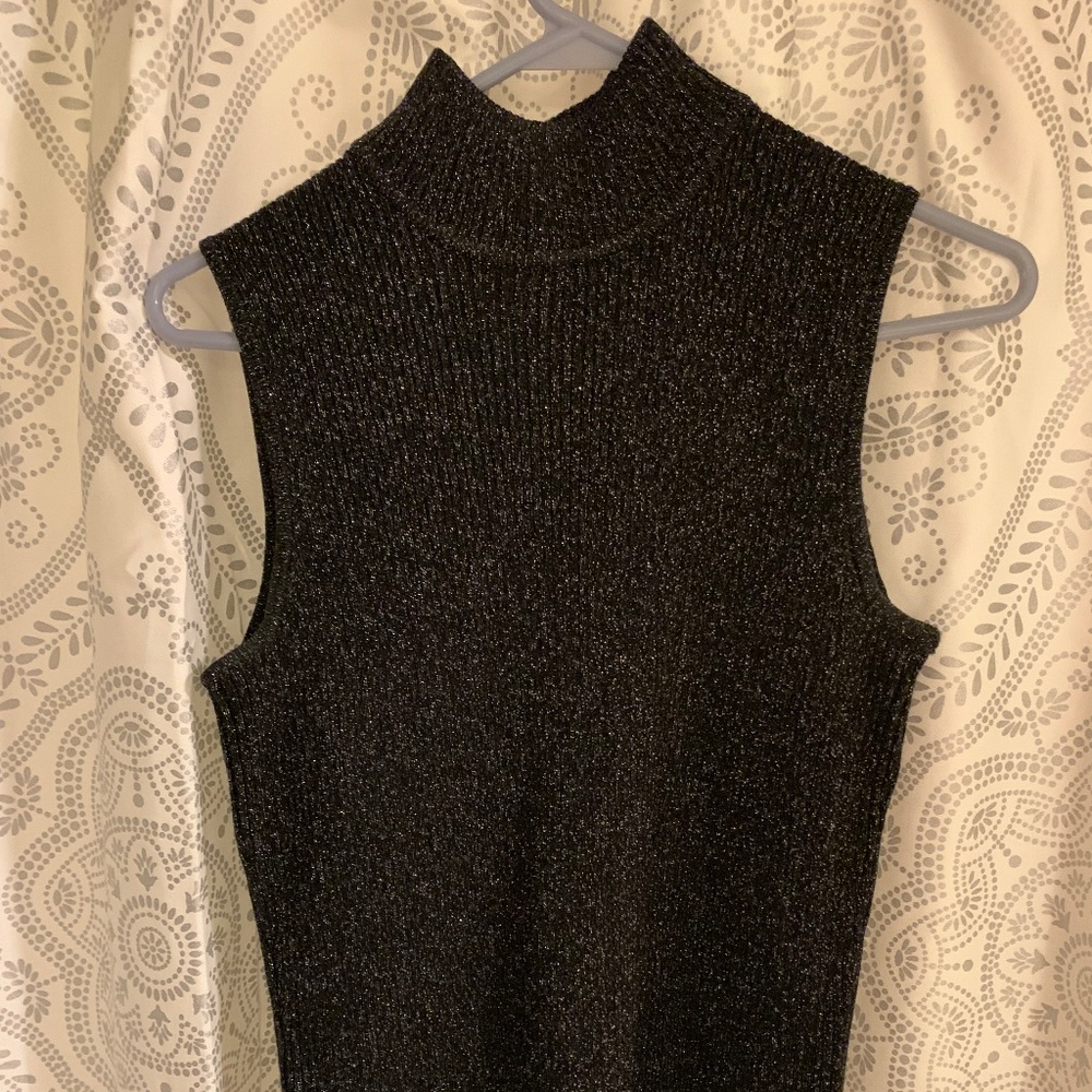 212 Collection Turtleneck Sleeveless Sweater